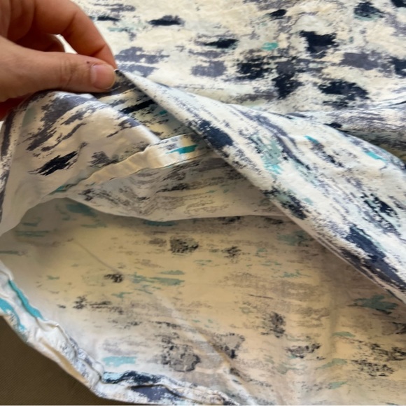 West elm king pillow sham, white and blue - Picture 3 of 6